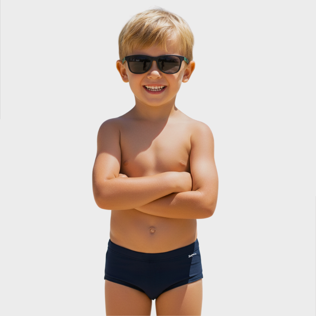 Sunga Infantil Juvenil Menino Masculina De Praia Sunguinha Cueca 2 Anos ao 16 Forrada Cós Elastico