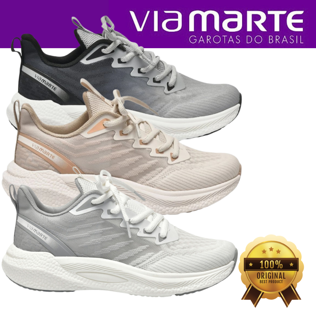 Tênis Via Marte Feminino Leve Confortável Estilo Esportivo Plataforma Casual Lançamento Original em Oferta na Shopee