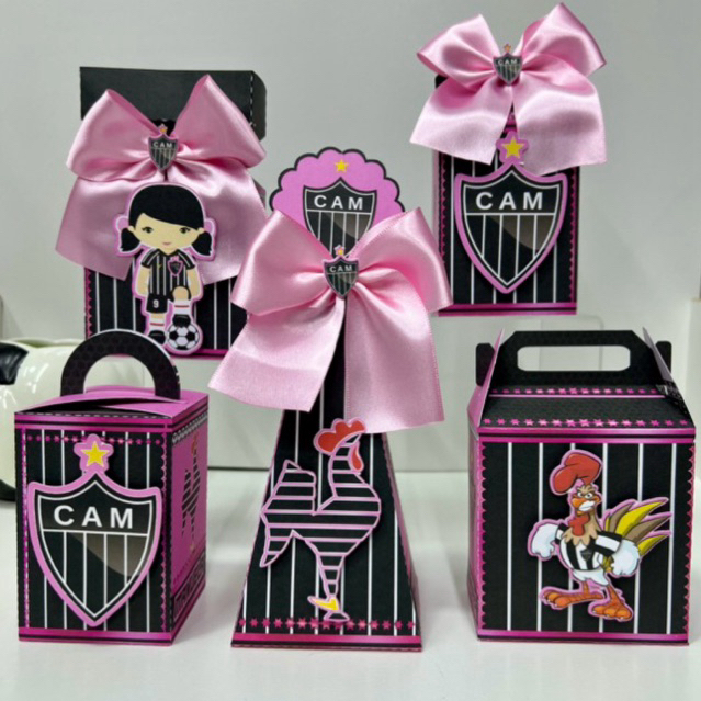kit Festa- Lembrancinhas Personalizadas- Atlético Mineiro-PEGUE E MONTE-Caixinhas Personalizadas-Papelaria Personalizada