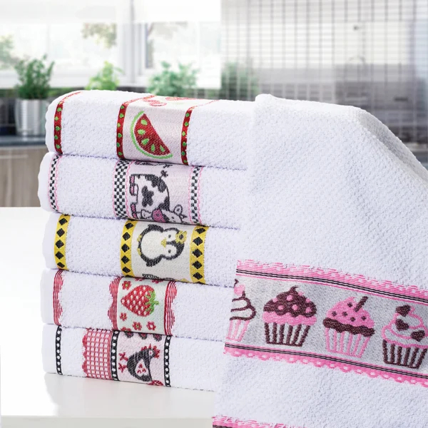 Jogo/Kit Pano de Prato Copa Atoalhado Jacquard Cozinha Grande 100% Algodão Gourmet em Oferta na Shopee