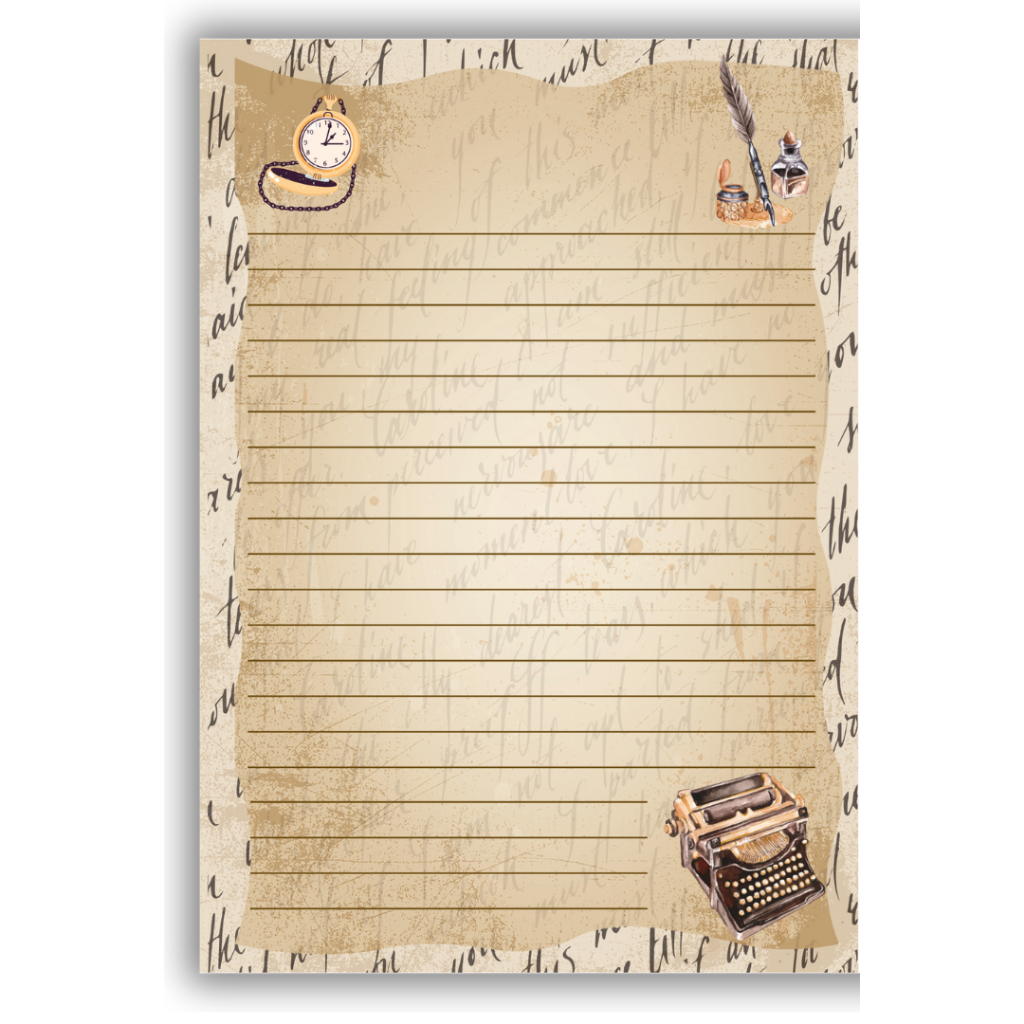 Bloco de notas A5 anotação vintage estilo papel carta decorado pautado em Oferta na Shopee