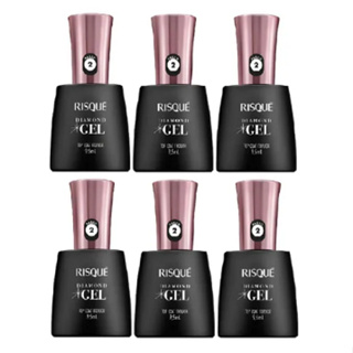 Risque Diamond Gel Top Coat Fixador 9,5ml Kit 6un em Oferta na Shopee
