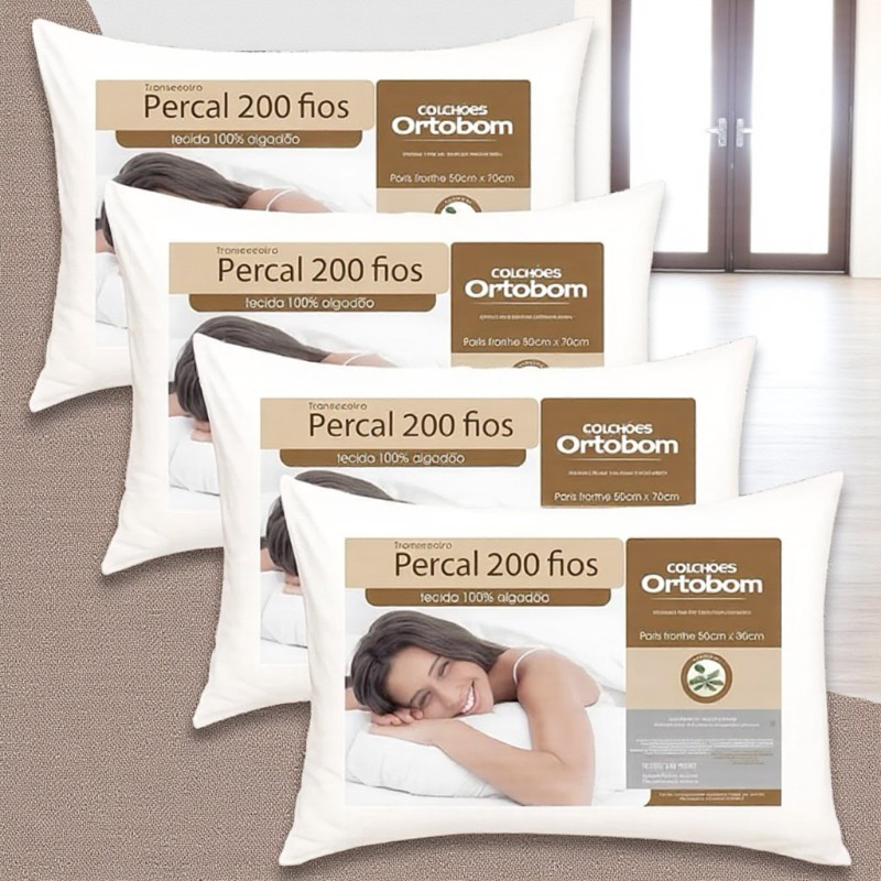 Travesseiro Percal Ortobom 200 Fios: Onde Comprar | BuscaProdutos