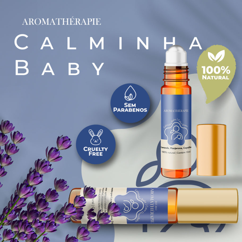 Aromaterapia Calminha Baby Natural Blend Óleos Essenciais Aromathérapie em Oferta na Shopee