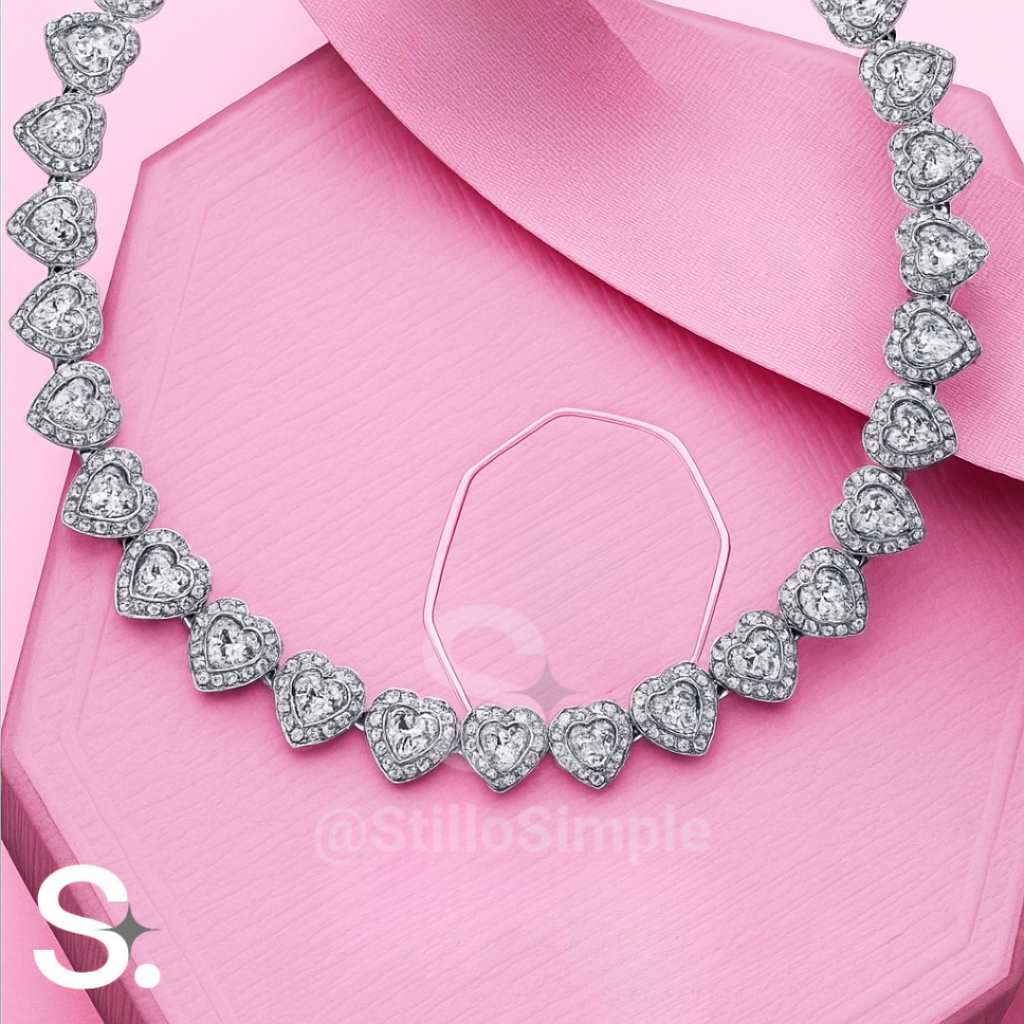 Colar Swarovsk Ariana Grande Coração Brilhante Cravejado Jóias Femininas Zircônia