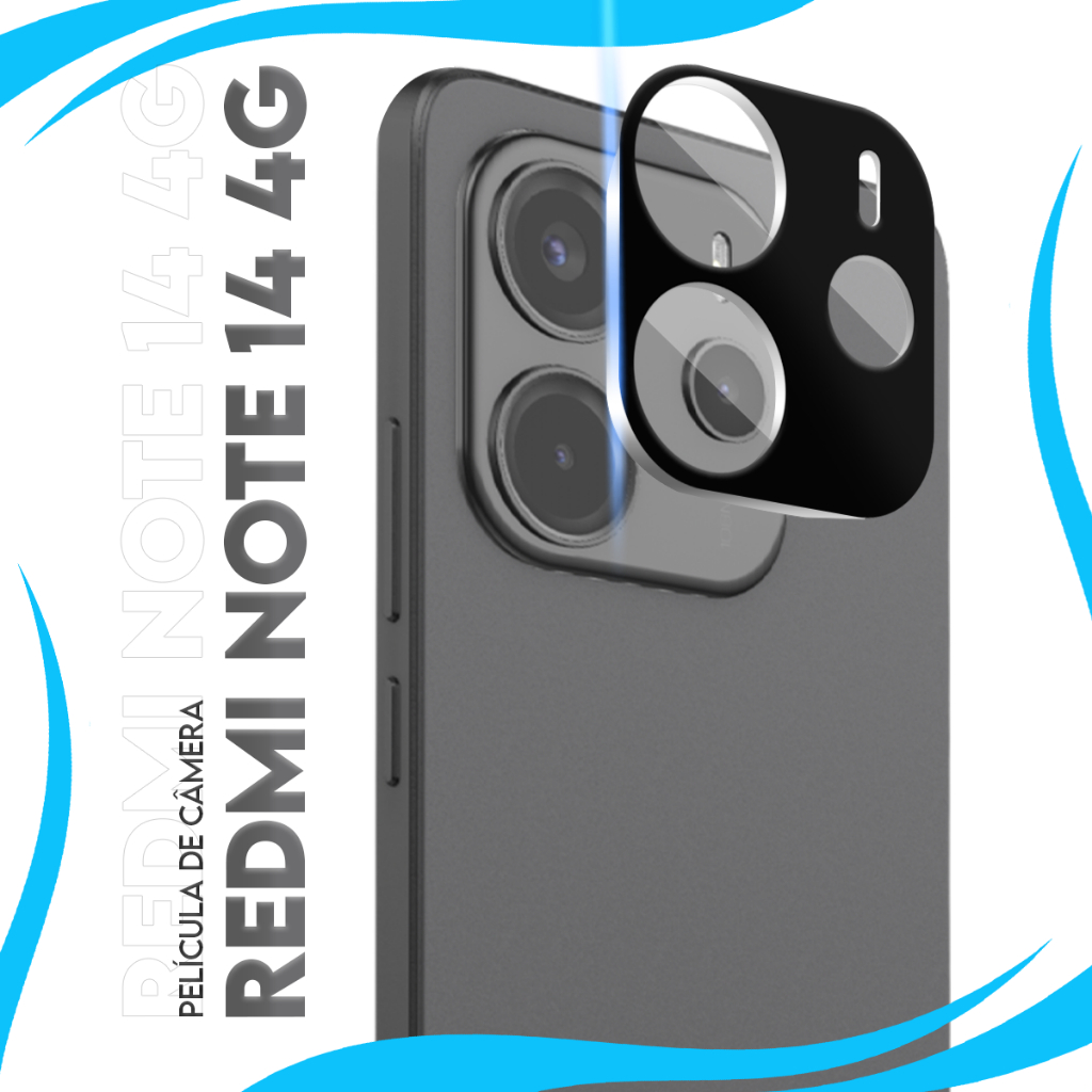 Kit Película Protetora Lente Traseira Vidro Temperado 3D De Câmera Compatível para Xiaomi Redmi Note 14 4g tela 6.67 pol em Oferta na Shopee