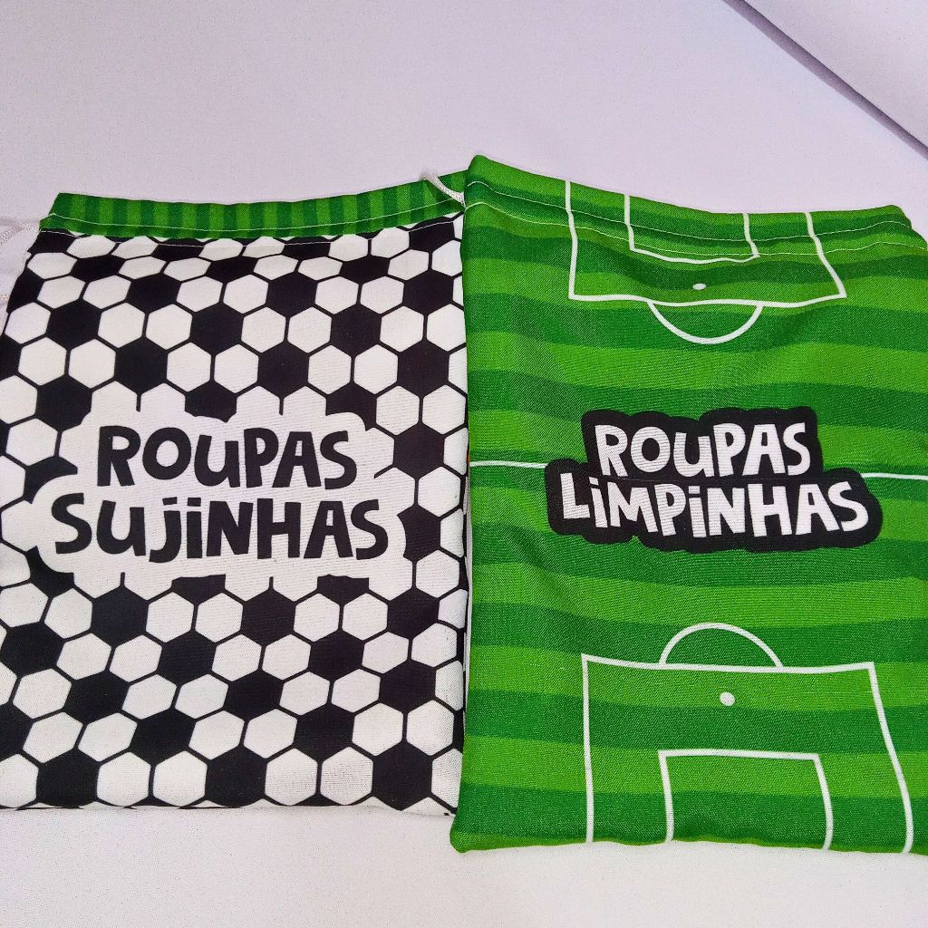 Kit Saco Roupa Limpa Roupa Suja Escolar Creche