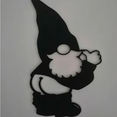 Gnomo sem Respeito Nenhum - Decoração para Casa Quartos Banheiros Zueiro Divertido 3D