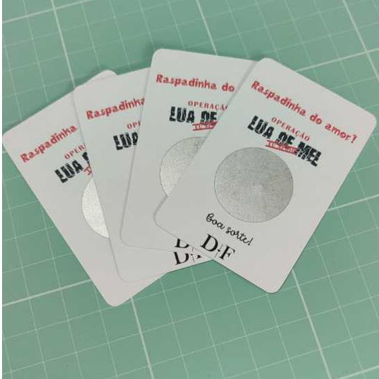 Tag raspadinha - operação lua de mel (personalizável) em Oferta na Shopee