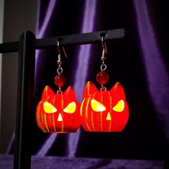 brinco especial halloween gato abóbora | lanterna pumpkin | itens colecionáveis