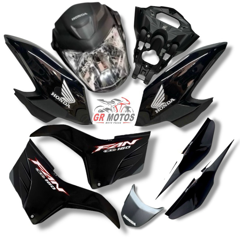 KIT COMPLETO CG FAN160 2022/2024 PRETO em Oferta na Shopee