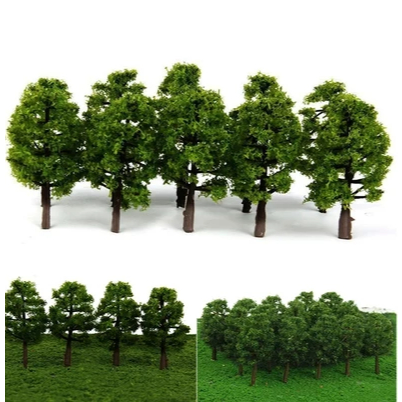 Kit 5 Miniaturas Árvores Maquete Arbustos Ferromodelismo 7 a 8 cm