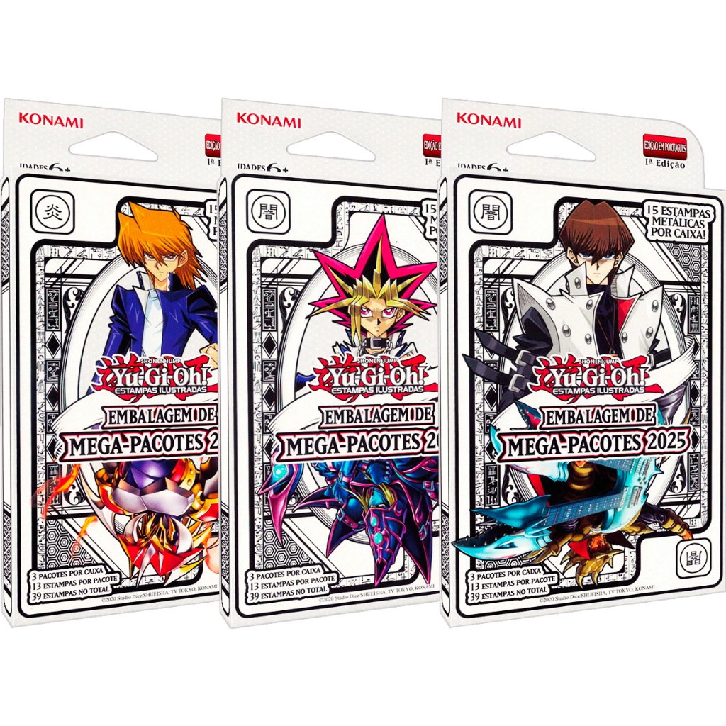 Yugioh Mega Pacotes 2025 Pack Bundle Booster Yugi Kaiba Joey Cartas Konami Português