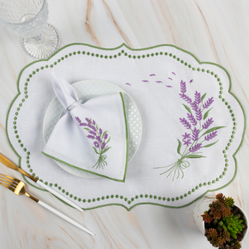 Jogo Americano Sulplast Com Guardanapo - Lavanda