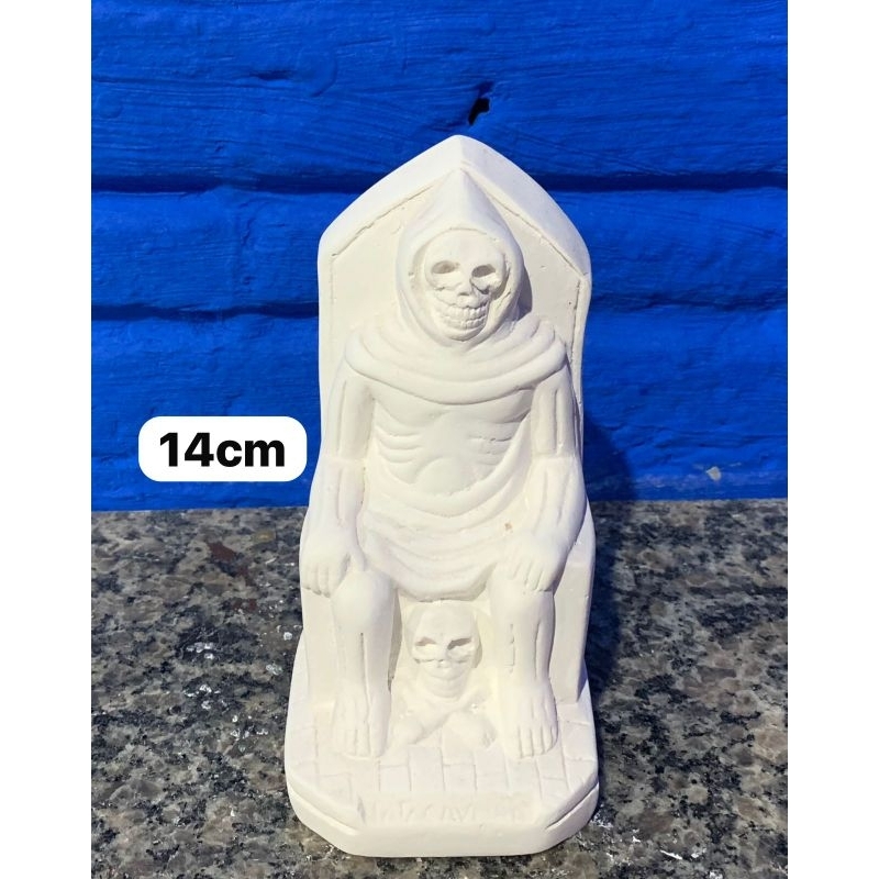 Imagem Exu Tata Caveira 14cm gesso cru