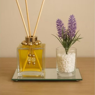 kit aromatizador 250ml ja com essência Lavanda vidro Bandeja e plantinha lavanda Decoração presente em Oferta na Shopee