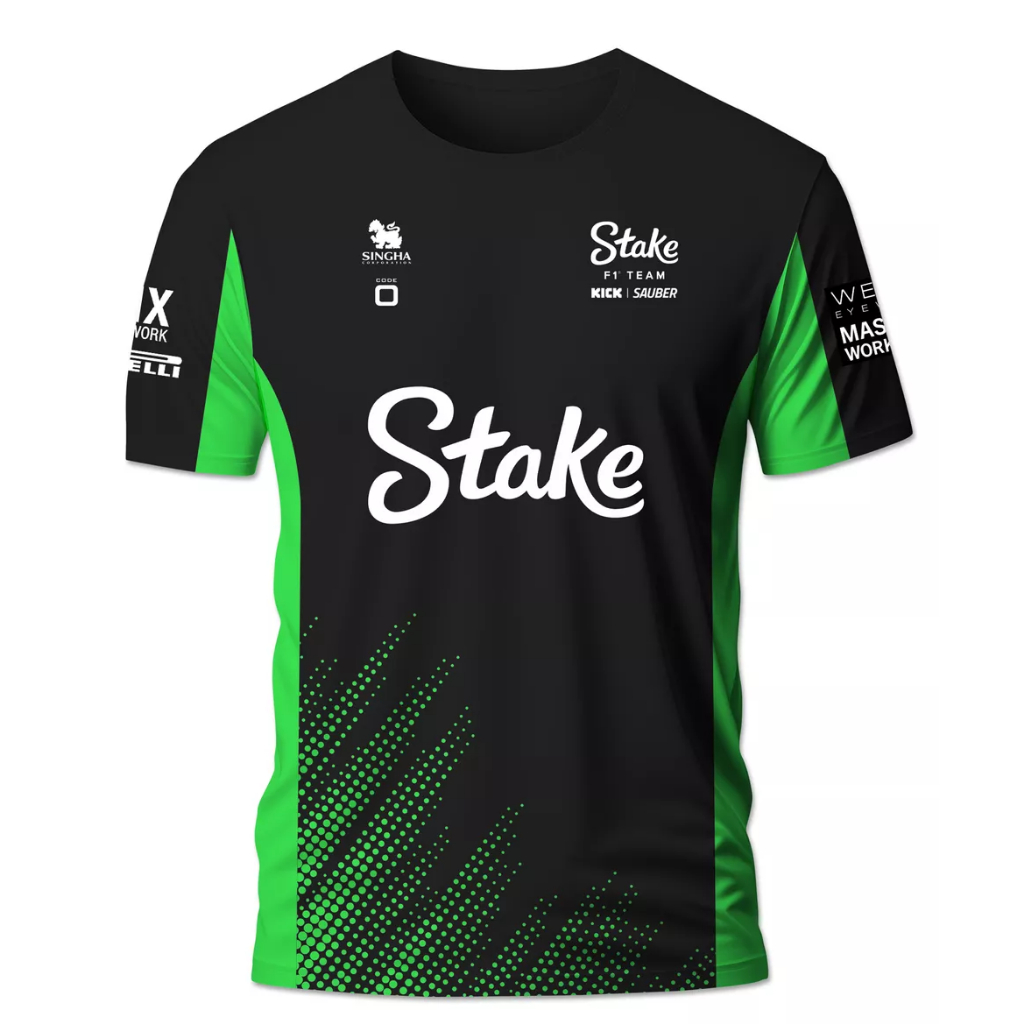 Camiseta Gabriel Bortoleto Dryfit Corrida Stake F1 Fórmula 1 Uv50+