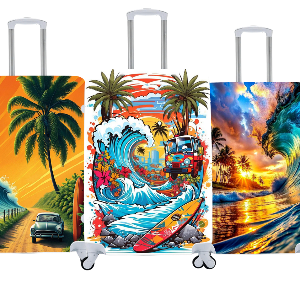 Capa de Mala Personalizada Surf Estilo e Proteção Para Suas Viagens Bagagem