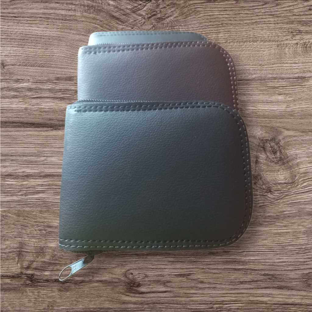 Carteira Masculina/Feminina Grande Com Fecho De Ziper Presente