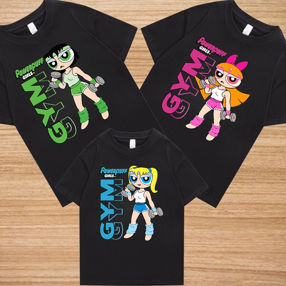 Camiseta Powerpuff Girls Academia Estilo Fitness Estampada Feminina Geek Super Poderosas Premium