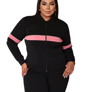 Conjunto De Frio Feminino Plus Size Moda Inverno Calça+blusa