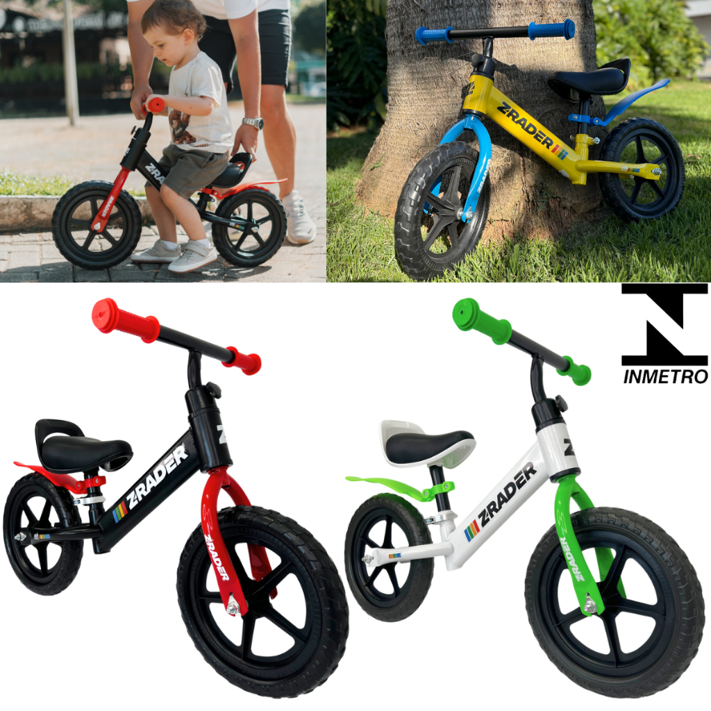 Bicicleta de Equilíbrio Infantil Balance Bike Várias Cores Sem Pedal Para Crianças de 2 a 5 Anos em Oferta na Shopee