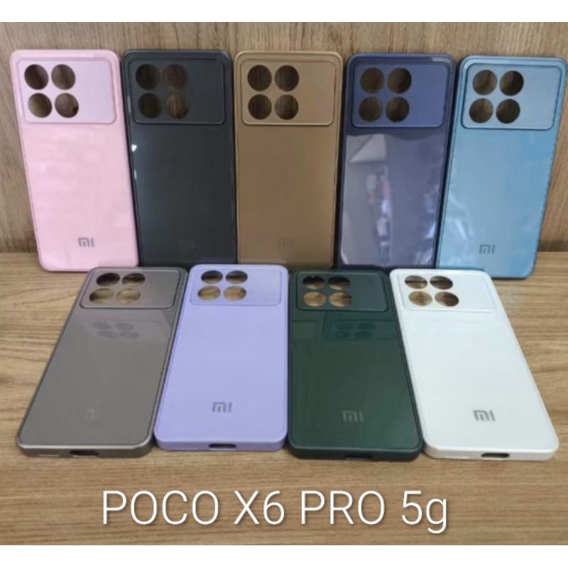 CAPA CASE CAPINHA PREMIUM XIAOMI POCO X6 PRO 5G INTERIOR AVELUDADO AG-GLASS PHONE CASE LUXO ELEGANTE