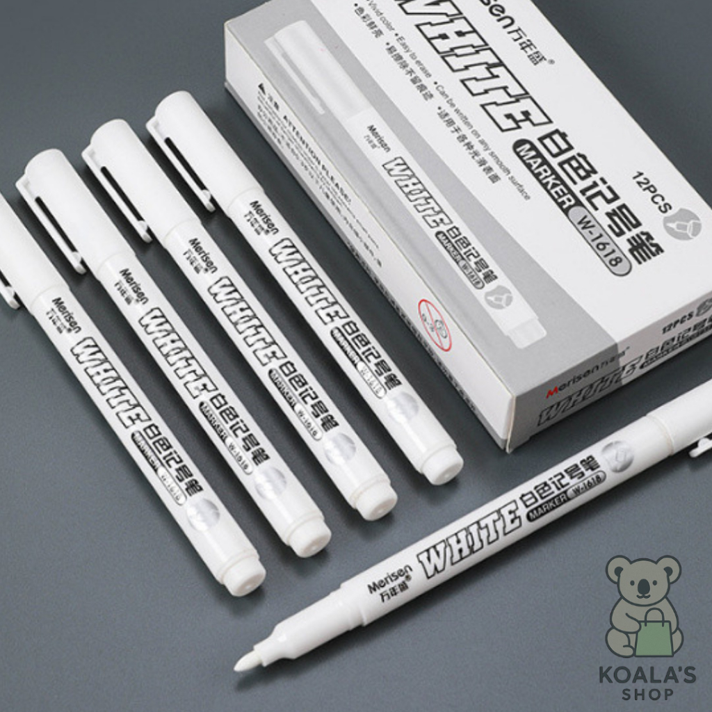 Caneta Marcadora Especial Branca Com Cabeça Fina 1mm Secagem Rápida em Oferta na Shopee
