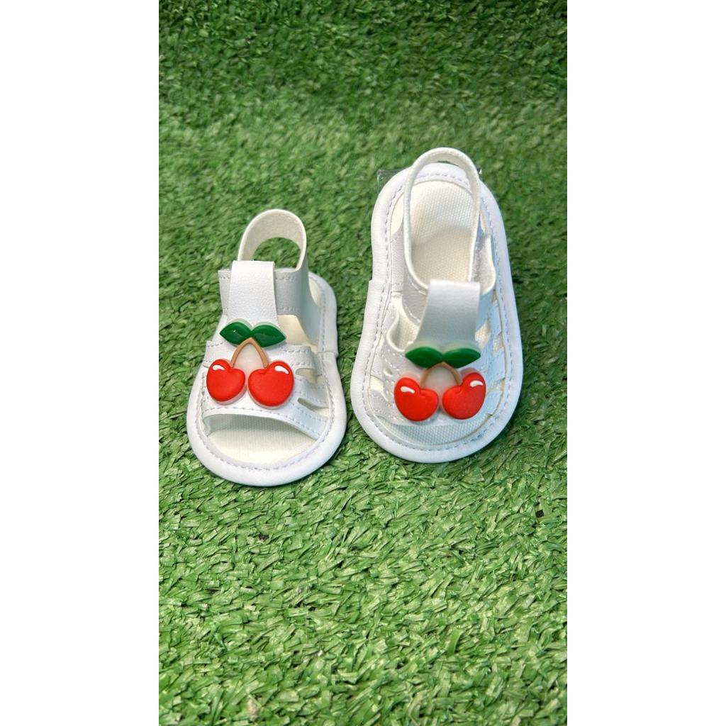 Sandália para Bebê Cereja - Sandalinha Recém Nascido Menina