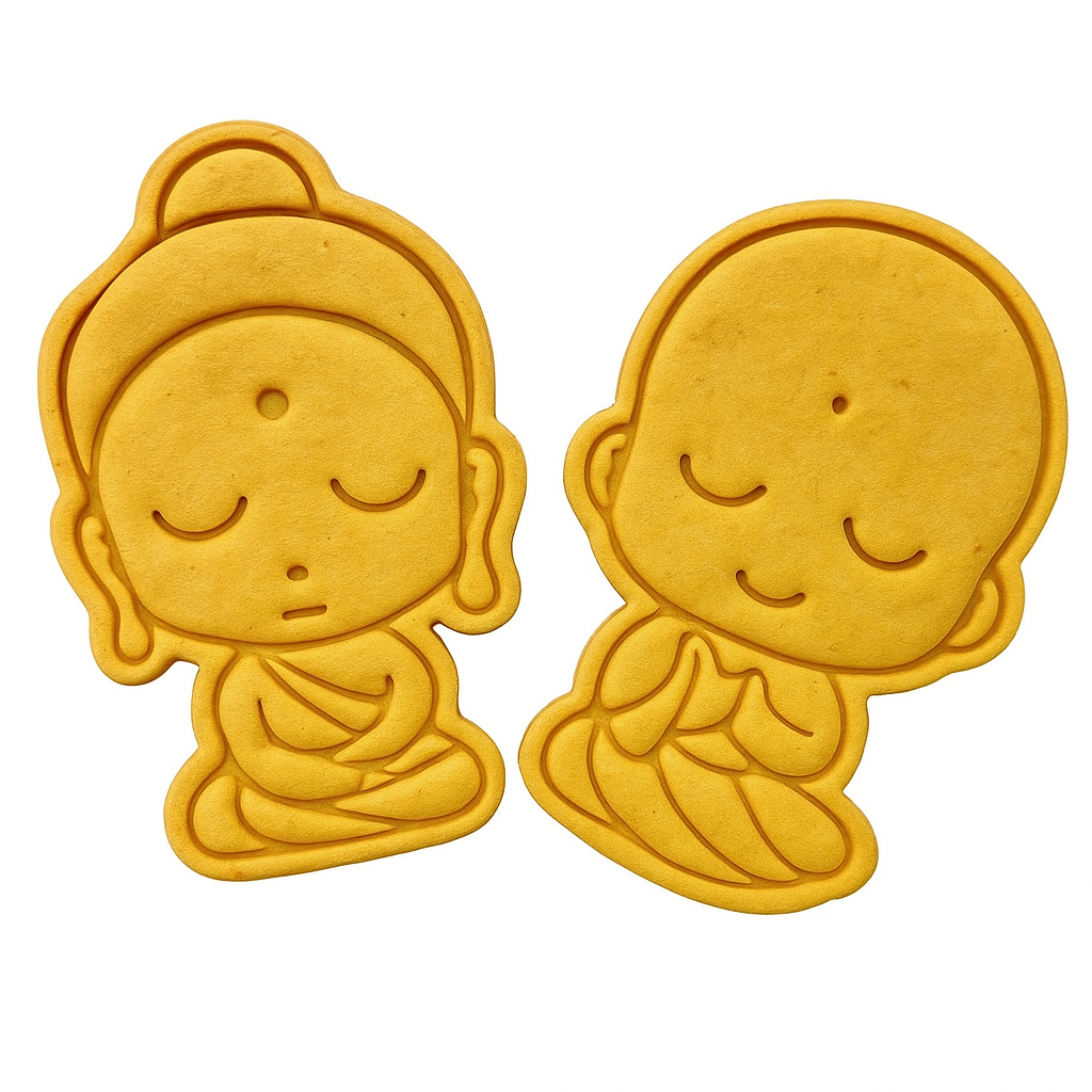 Buda meditando 2 unidades meditando cortador biscoito bolacha cerâmica Buda  biscuit natal pascoa