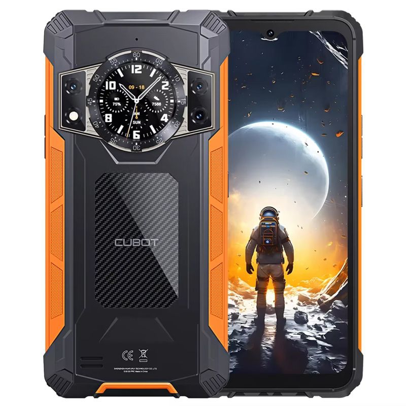 CELULAR Cubot Kingkong Ace 2 Laranja 128GB 16gb Ram (6+10), Tela 6.56", Câmera 48mp, Bateria 5100mah, Android 14