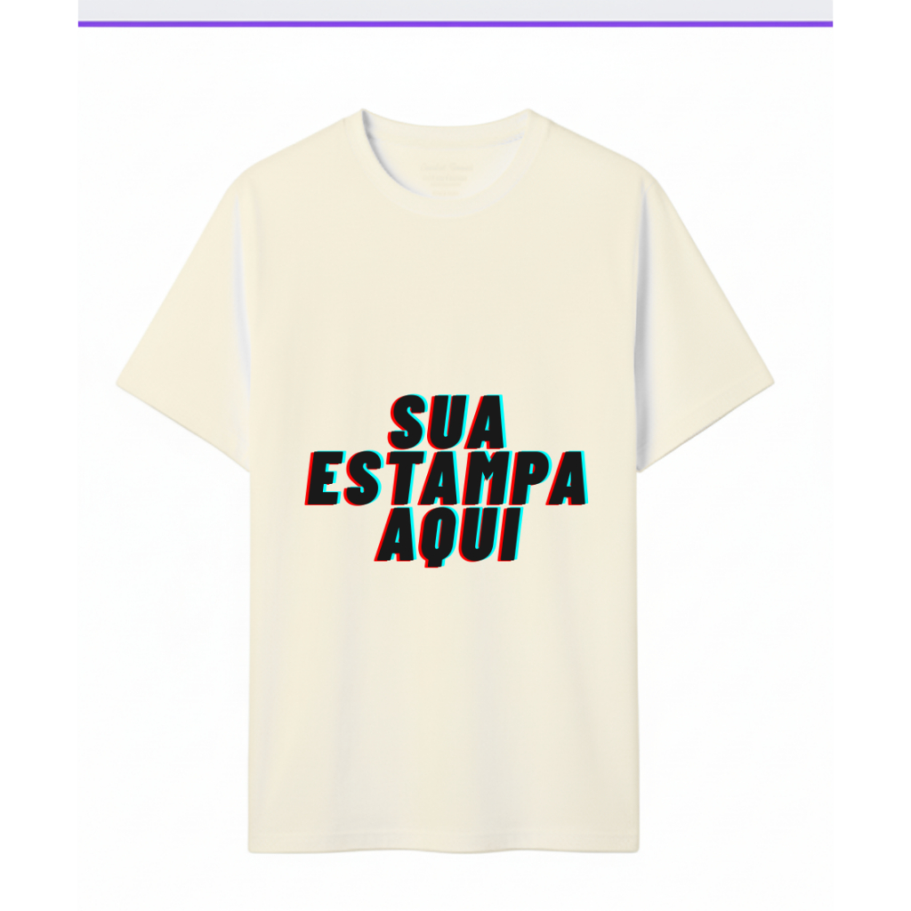 Camiseta personalizada Poliéster com sua estampa Unissex