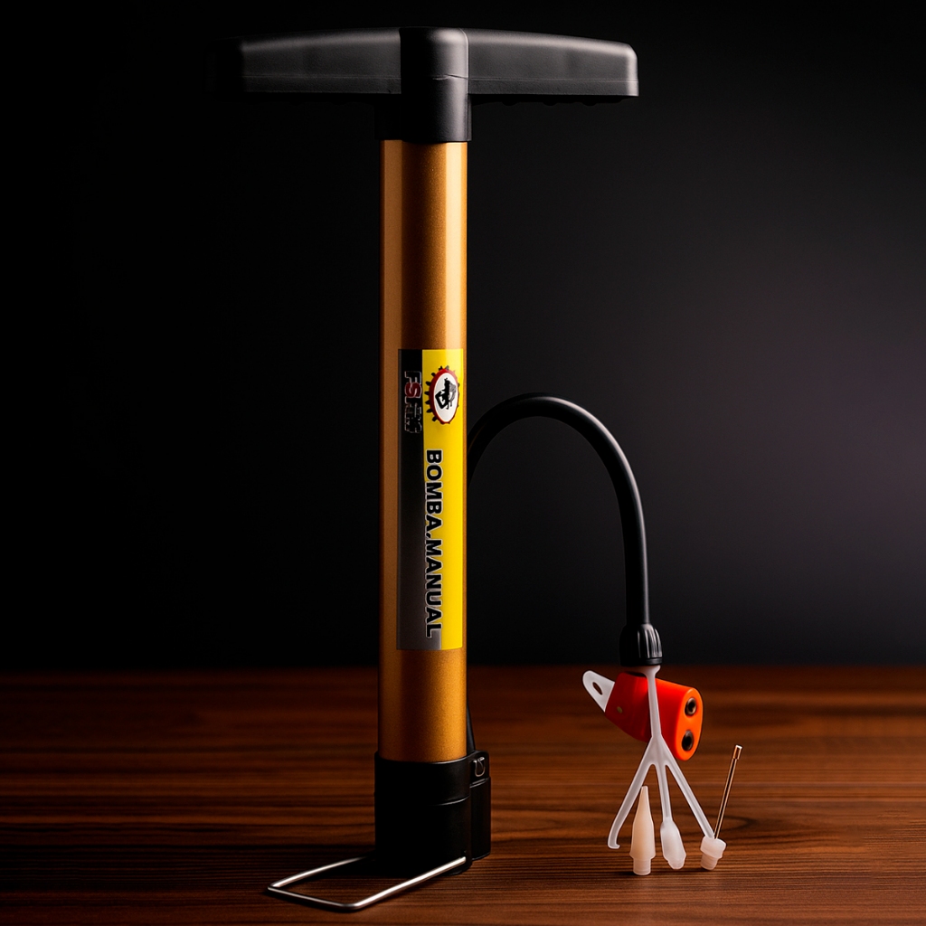 Bomba De Ar Encher Pneu Bicicleta Moto Bola Balão Piscina Forte Compacta e Leve