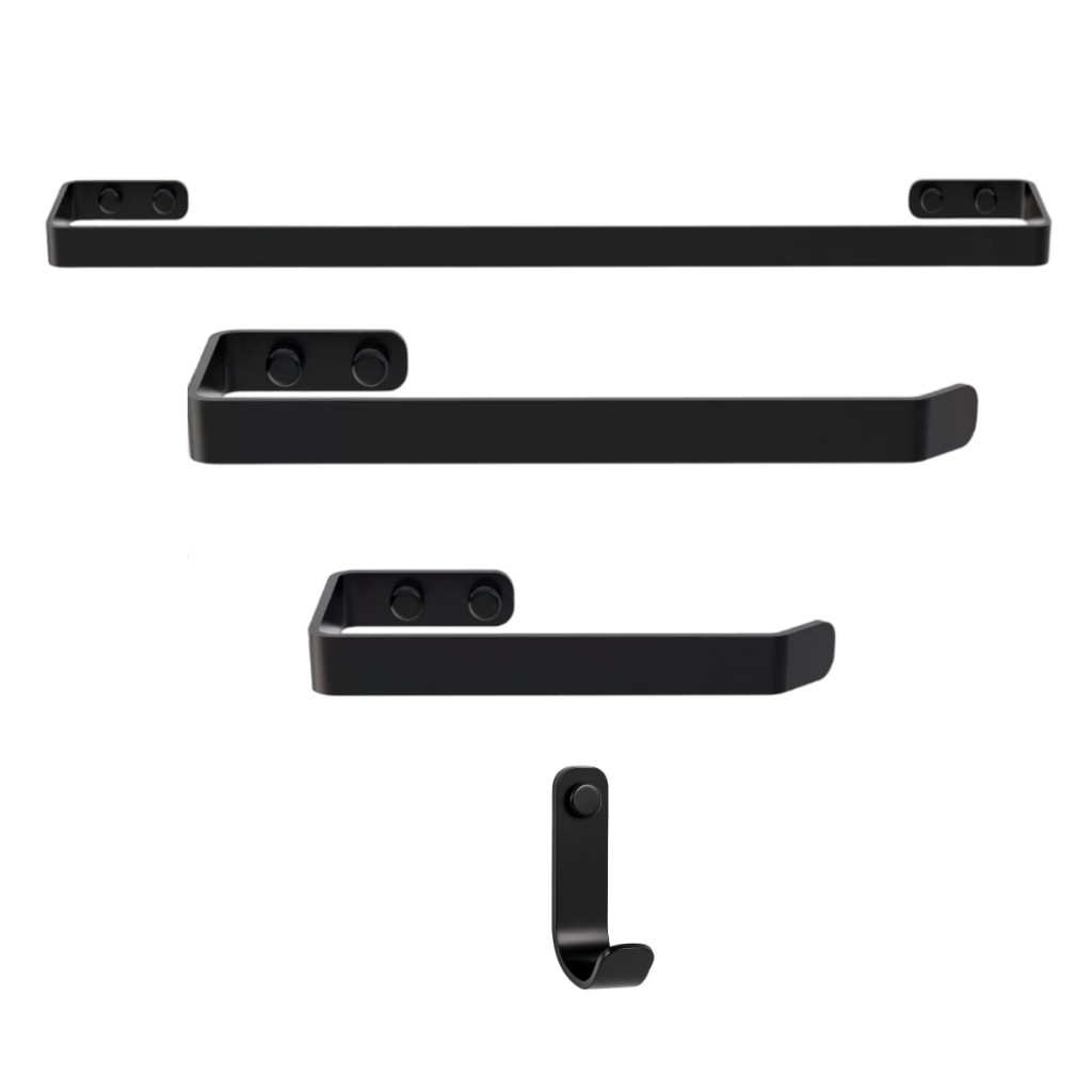 Kit de Banheiro Completo 4 peças de Metal Acessórios banheiro Suportes Porta Toalheiros de Banho