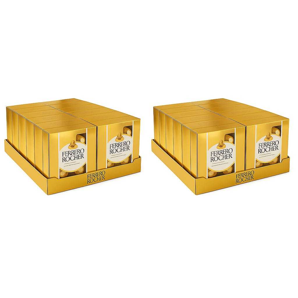 Kit com 20 caixas Ferrero Rocher 50g - 80 Bombons em Oferta na Shopee