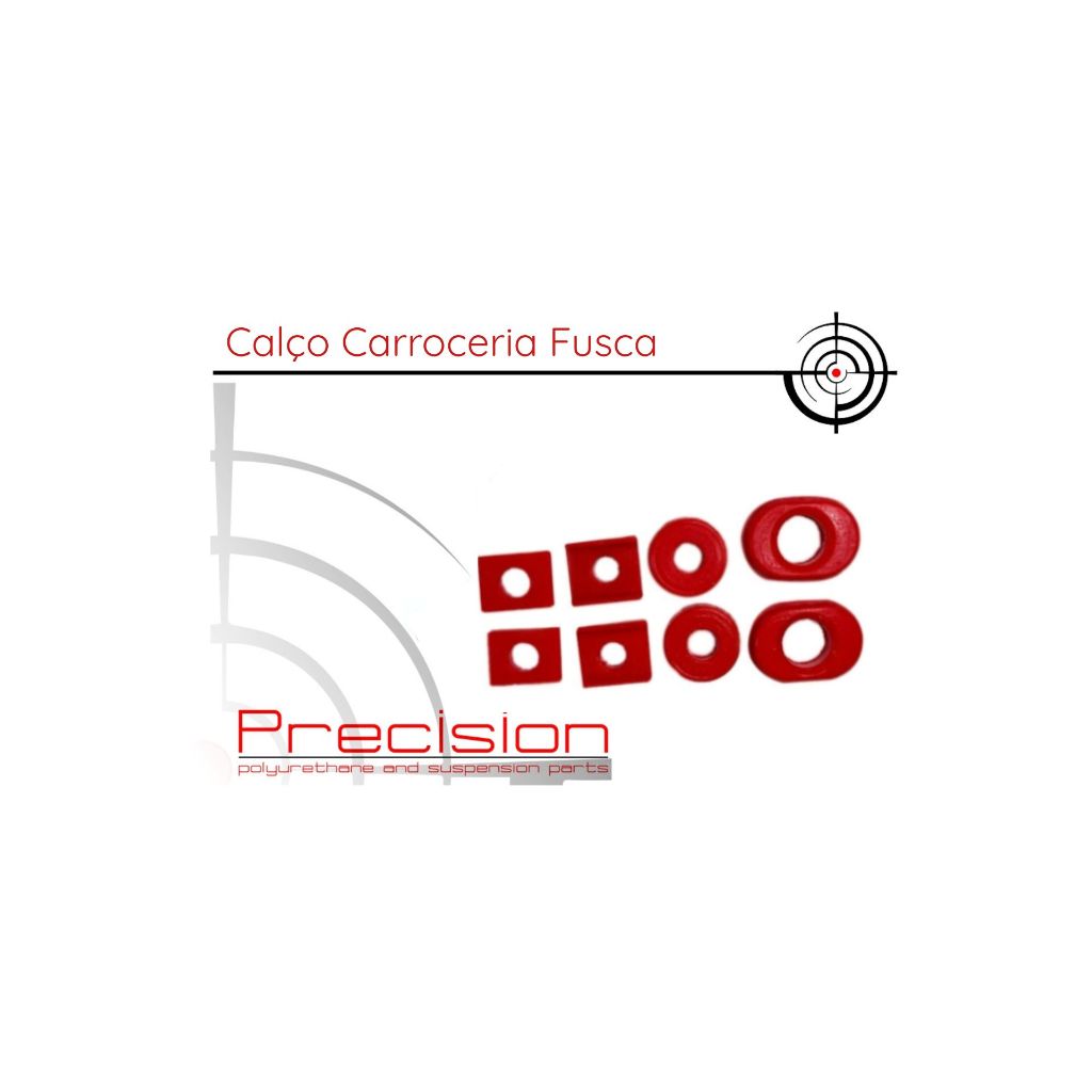 Kit 08 Calços de Carroceria para Fusca  em Poliuretano com 5 anos de Garantia