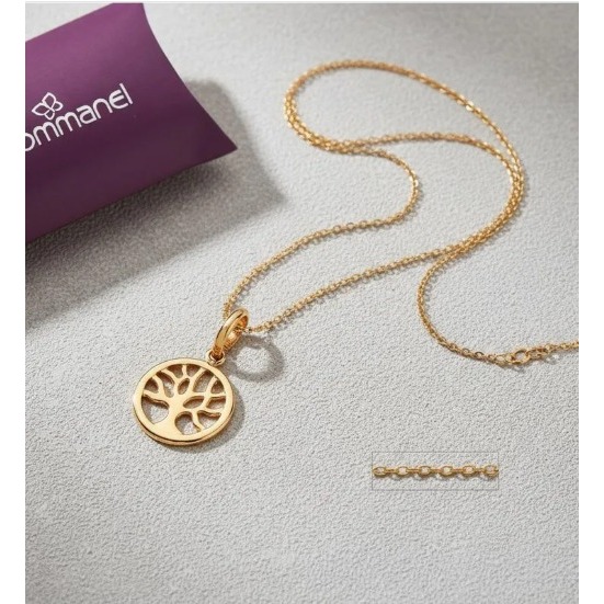 Corrente Feminino Rommanel Pingente Arvore Da Vida Ouro 18k - 50 cm Original Folheada a Ouro em Oferta na Shopee