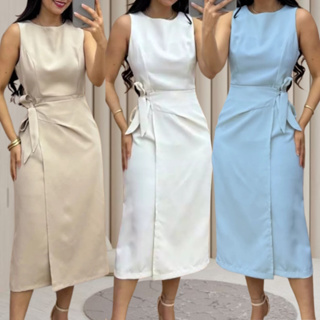 Vestido Alfaiataria Midi – Estrutura e Estilo em Oferta na Shopee