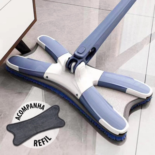 Esfregão Giratório Multiuso 2 Refis 130 comprimento Rodo Mágico Mop 360°  Esfregona Torcida em Oferta na Shopee