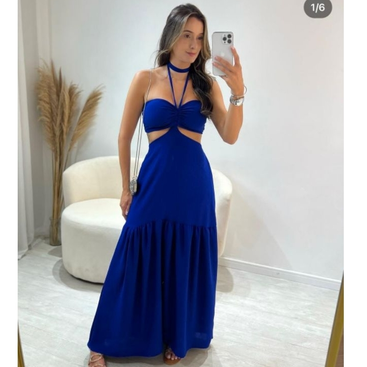 Vestido  Femenino  Longo Tomara Que Caia