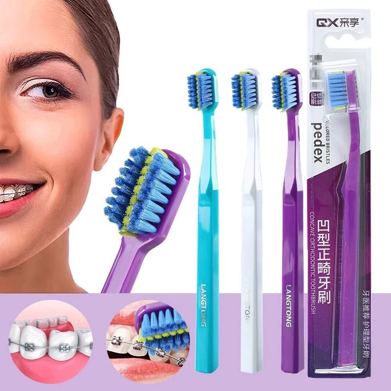 Escova de Dente Aparelho Ortodôntico Adulto Escovas Dentes Ortodônticas Cerdas Macias Cuidado Oral em Oferta na Shopee