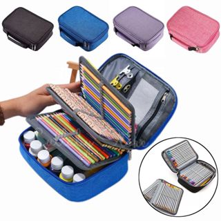 Estojo 72 Pens Escolar Box Nylon Com Alça Feminino/Masculino Organizador Com Divisórias Zíper Infantil/adulto em Oferta na Shopee