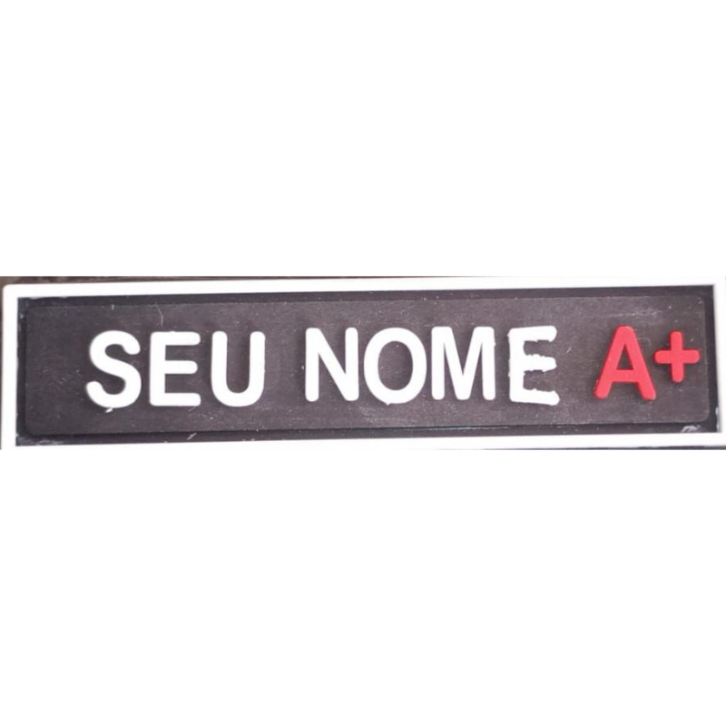 Patch Emborrachado com seu nome personalizado + fator rh