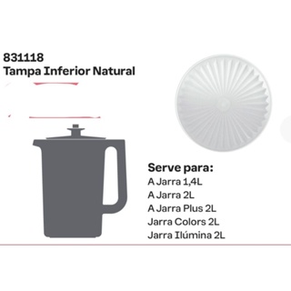 Tampa Inferior de Jarra de 1.4 e 2 litros Tupperware em Oferta na Shopee