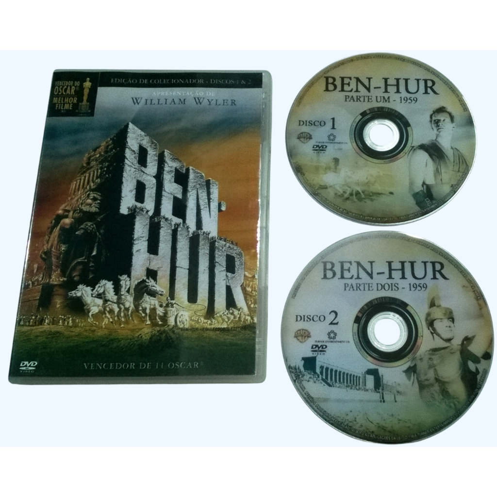 DVD BEN-HUR 1959 - 2 Discos (DUBLADO E LEGENDADO) DIREÇÃO WILLIAM WYLER