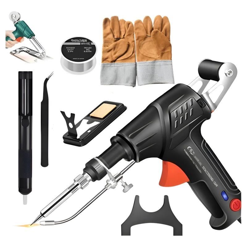 110v 60w Aquecimento Interno Com Plugue Manual AutomáTico De AlimentaçãO Estanho Pistola Solda EléTrica Ferro Semiau
