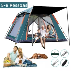 Barraca De Acampamento Grande Para 4/5 Pessoas 210x210x145CM