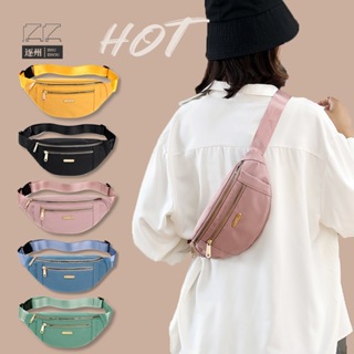 Bolsa Transversal Feminina Pochete em Lona Impermeável Estilo Coreano Ajustável para Cintura e Peito em Oferta na Shopee