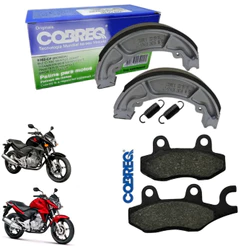Kit Lona Freio Traseira + Pastilha Dianteira Honda CB 300 2009 2010 2011 Cobreq - PARA FREIO TAMBOR
