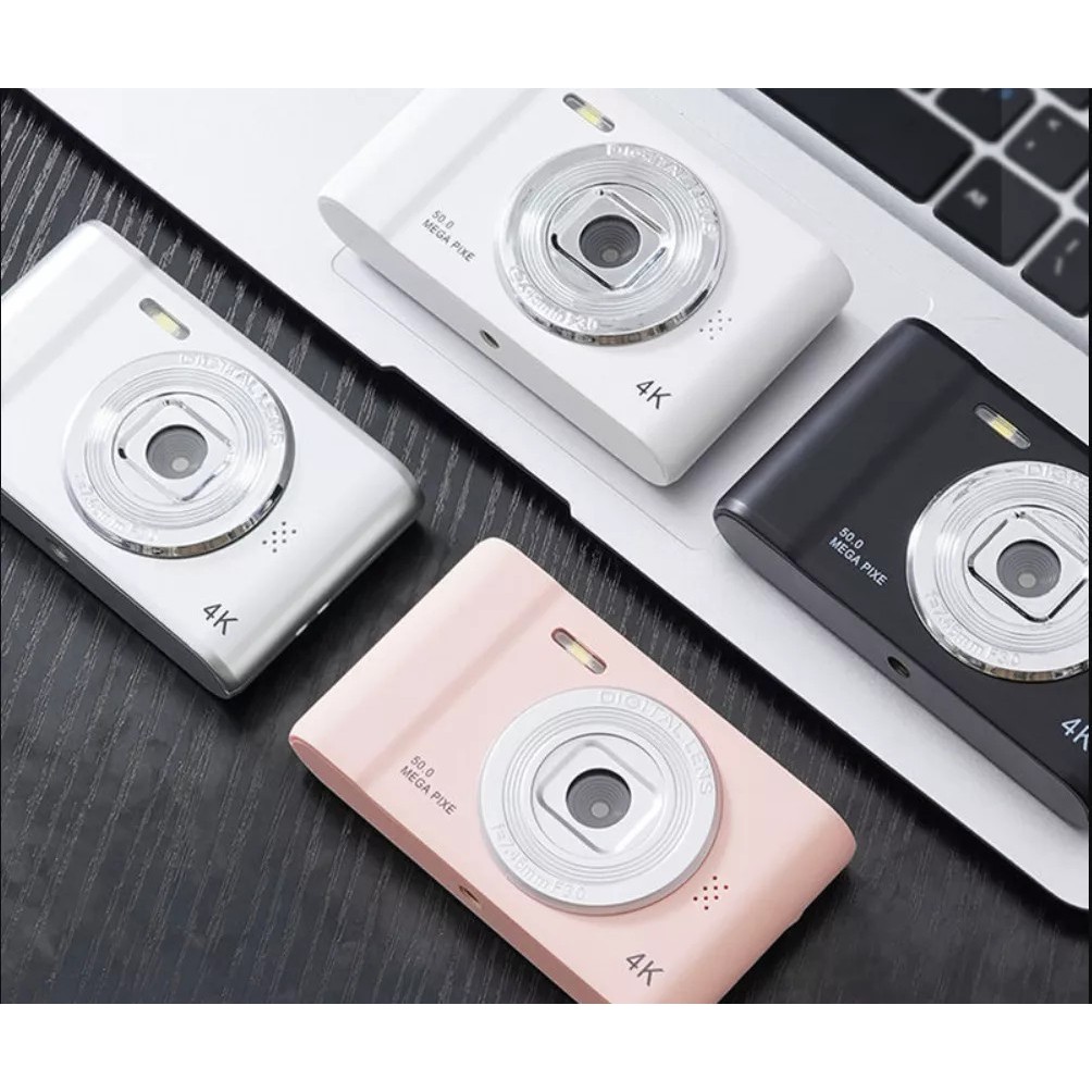 4K CCD Câmera Digital Mini Retro Viagem Selfie De 50MP HD De 2,4 Polegadas Tela De Campus Cam em Oferta na Shopee